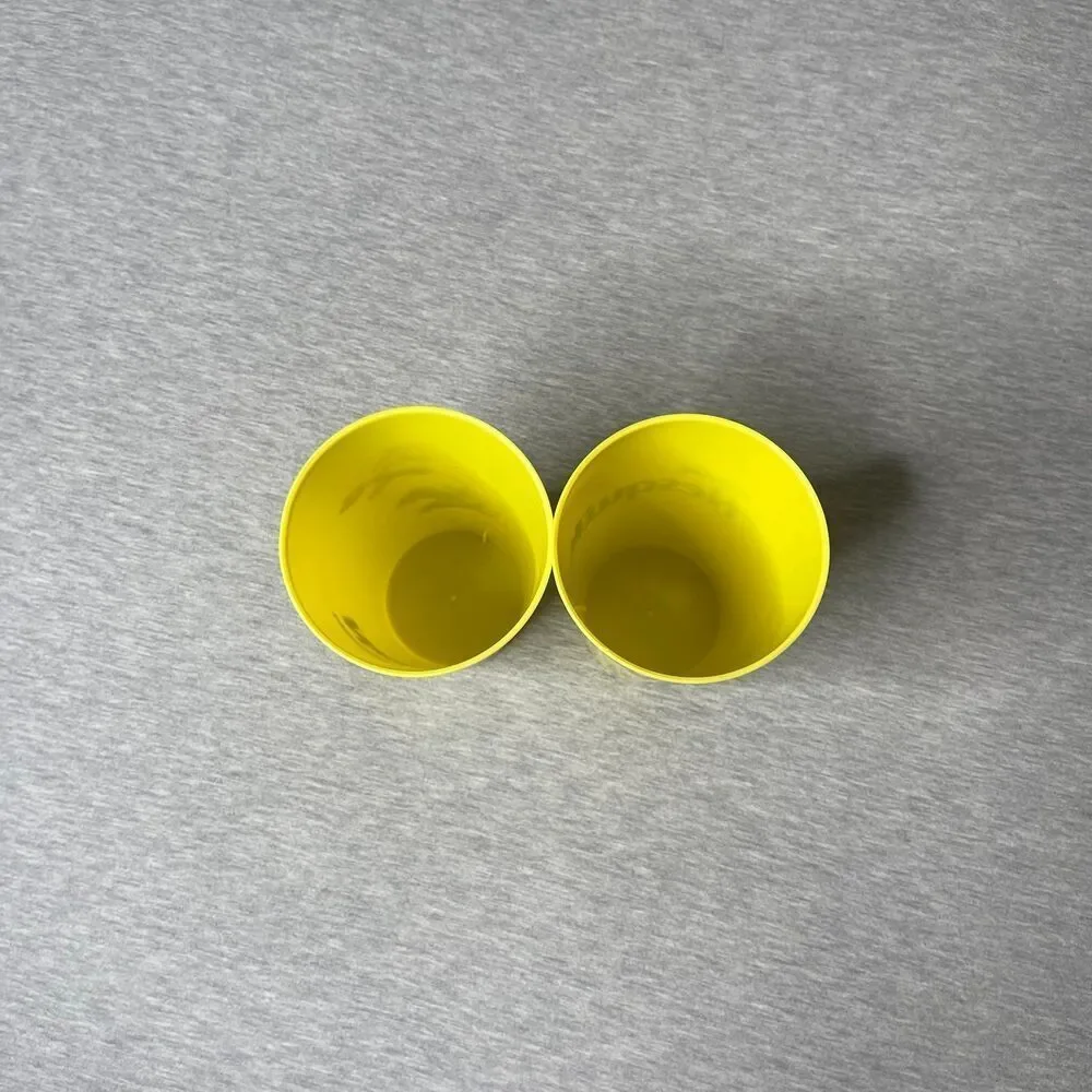 Nestle Nesquik Bunny Yellow Plastic Tumbler 16 Oz Cups 2 PCS. Set